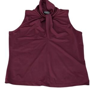 Clifford and Wills Elegant Sleeveless Top in Purple burgundy stretchy medium